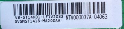 KIT DE TARJETAS PARA TV TCL / MAIN SVSMST1418-MA200AA / 40-MS14FA-MAA2HG / V8-ST14K01-LF1V2033 / FUENTE 81-PBE032-M95 / PLE56-1A / CQC0900103230 / MODELO 32S327 - Imagen 3